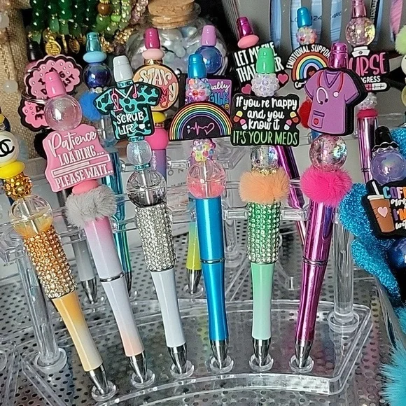 Colorful Focal Bead Pens Set of 6 - Picture 2 of 4